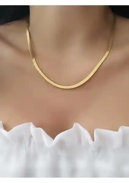 Demokan Kadın Yüksek Kalite Çelik Zincir Kolye: Şıklık ve Dayanıklılık Sunan Zarif Aksesuar