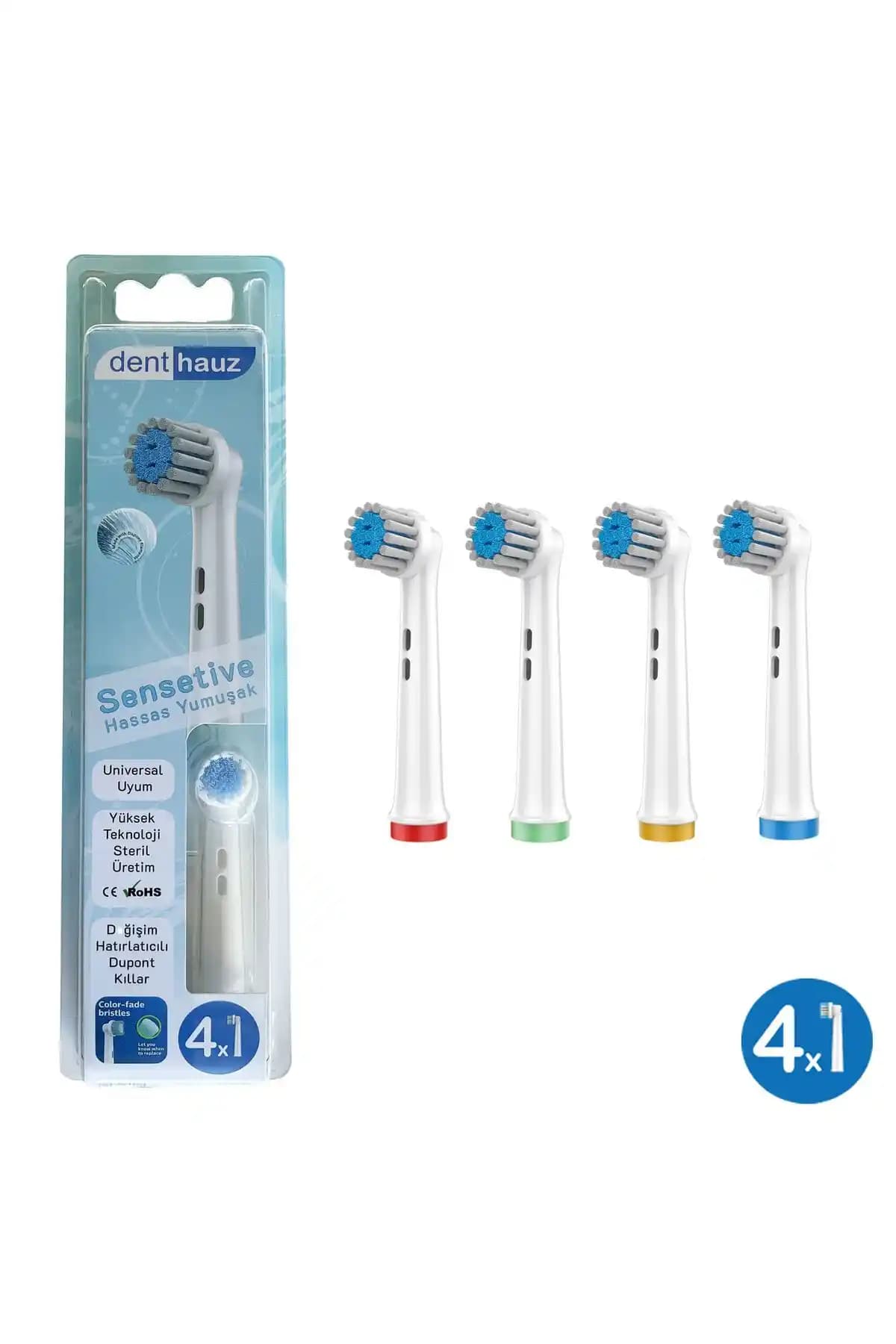 Denthauz Sensetive Yumuşak Yapılı Diş Fırçası Başlığı Oral-B Uyumlu Hassas Dişler İçin