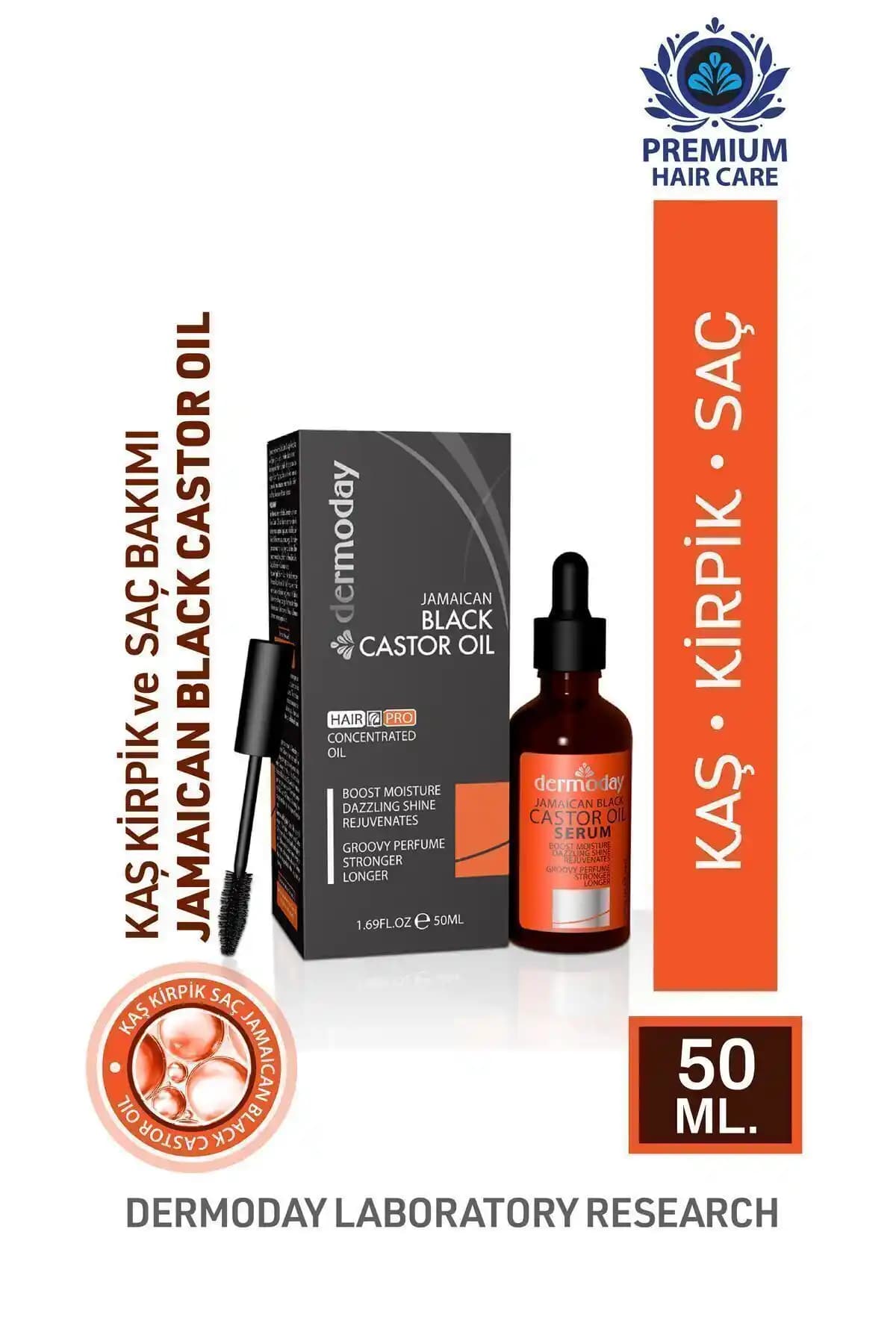 Dermoday Jamaican Black Castor Oil: Doğal ve Çok Yönlü Saç, Kaş ve Kirpik Bakım Ürünü