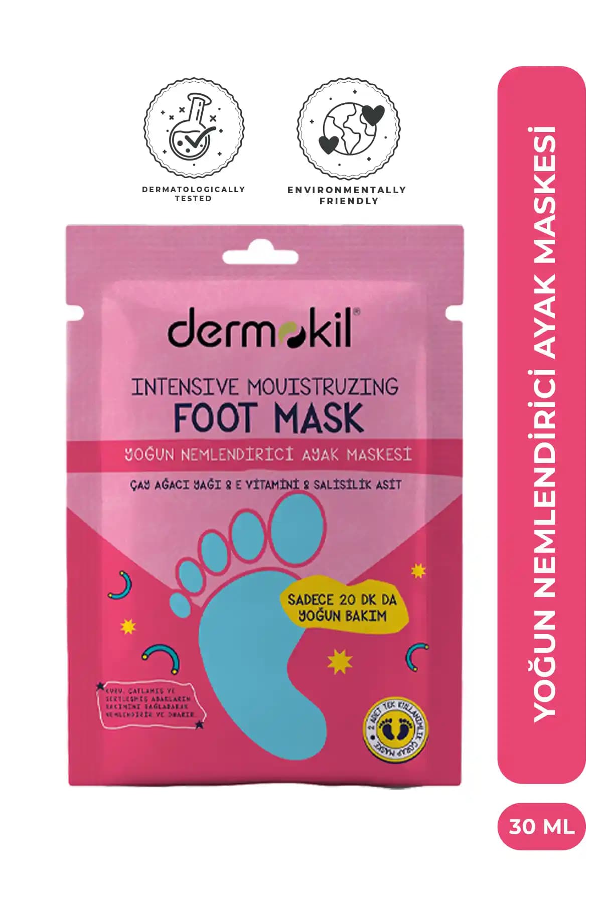 Dermokil Yoğun Nemlendirici Ayak Maskesi: Doğal İçeriklerle Ayak Sağlığını Destekleyen Ürün