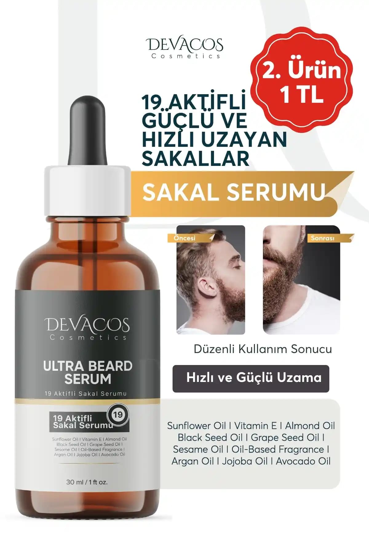 DevaCos Sakal Serumu ile Sakal Gelişimini Destekleyen Doğal Çözüm