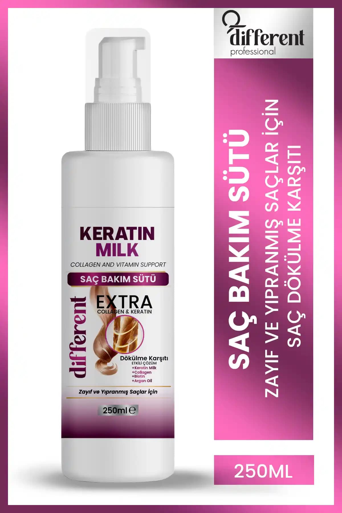DİFFERENT PROFESİONAL Keratin Bakım Sütü: Saç Sağlığı ve Hacim Artırıcı Etkili Ürün