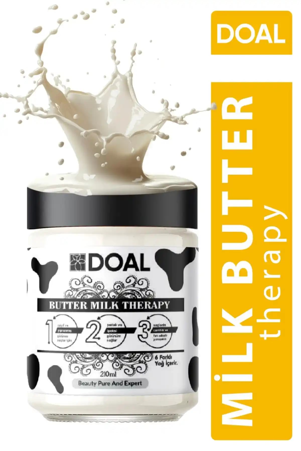 Doal Milk Therapy Butter Mucize Saç Bakım Kürü: Doğal İçeriklerle Saçlarınızı Güçlendirin ve Parlaklık Kazanın