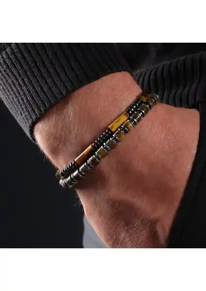 Doğal Taşlı Erkek Bileklikleri: Kaplangözü ve Hematit Kombinasyonu ve Özellikleri