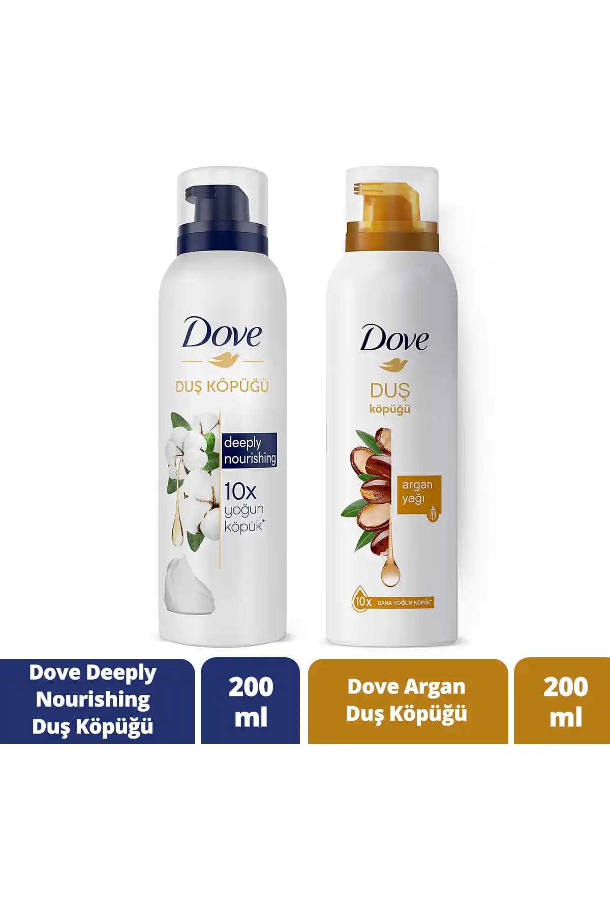 Dove Köpük Duş Jeli Argan Yağı 200ml Doğal Temizlik ve Nemlendirme Sağlar