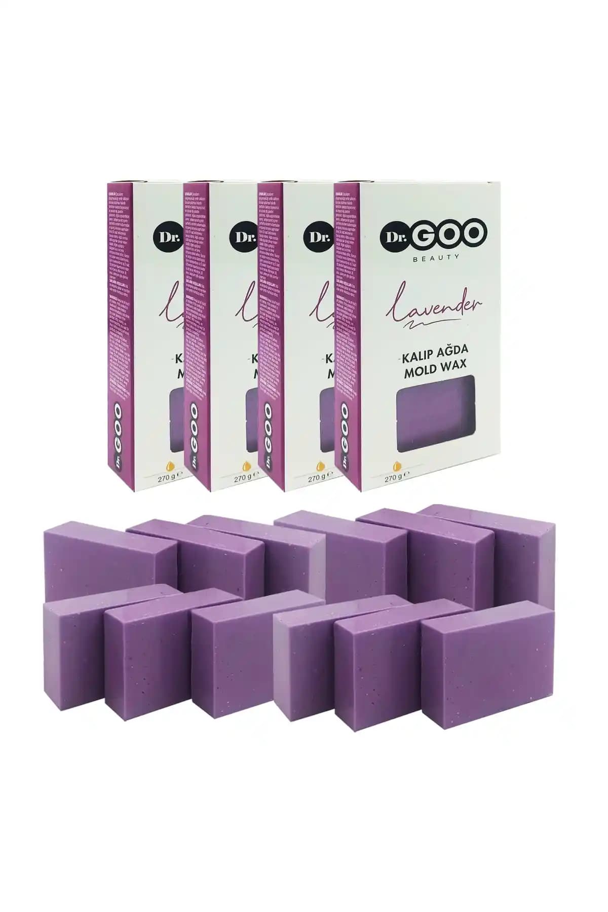 Dr. Goo Beauty 4'lü Kalıp Ağda Lavender Organik ve Hassas Ciltler İçin Uygun