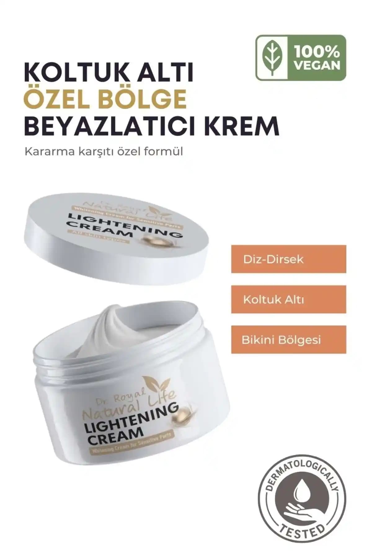 Dr.Royal Natural Life Ay<dı>nlatıcı Krem ile Cilt Tonunu Eşitleyin ve Kararmaları Azaltın