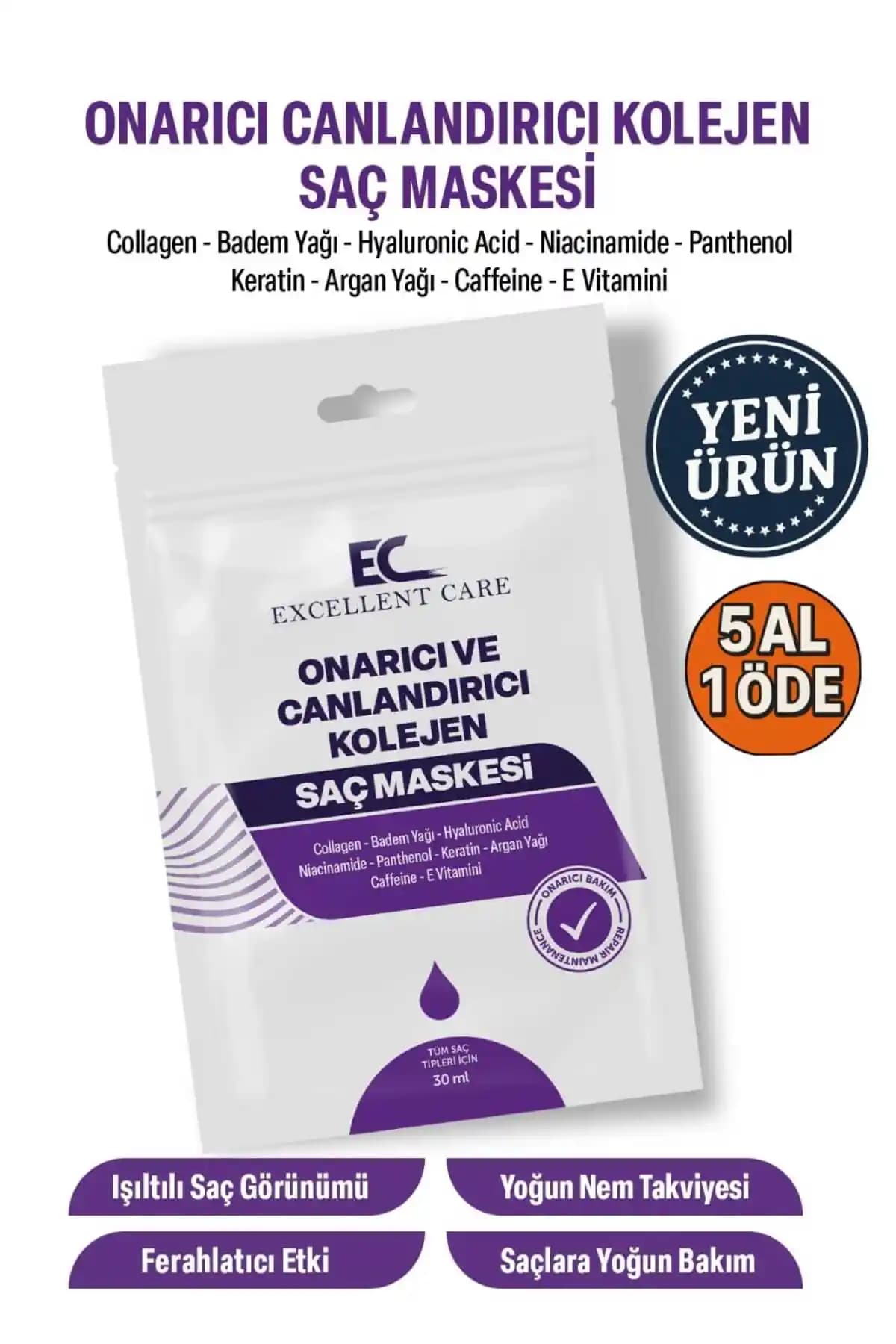e&ç Excellent Care Kolajen Saç Maskesi: Saçları Güçlendiren ve Parlatan Bakım Ürünü