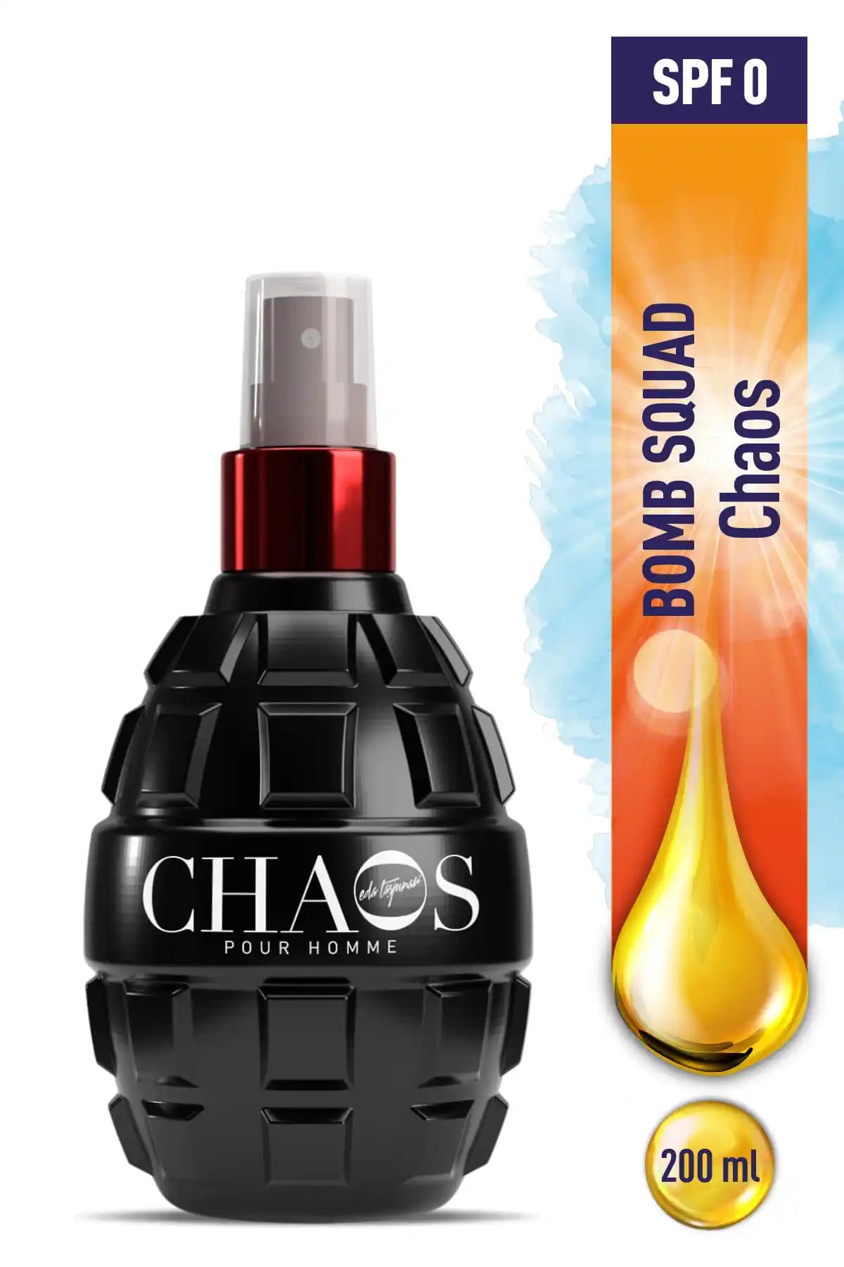 Eda Taşpınar Chaos Pour Homme Bronzing Bomb 200 ml Doğal ve Kalıcı Bronzluk Sağlayan Erkekler İçin
