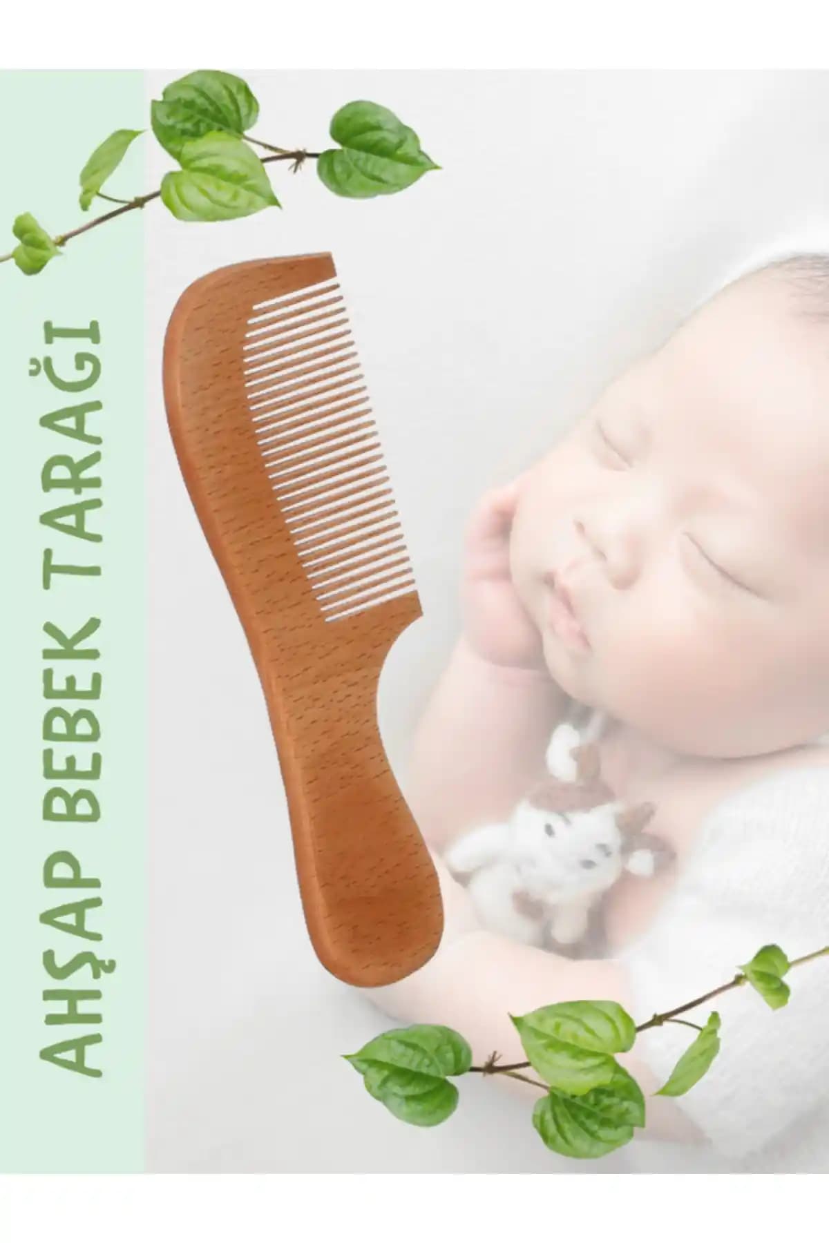 Eratos %100 Doğal Ahşap Bebek Tarağı: Hassas Saç ve Cilt Bakımı İçin Güvenilir Seçenek
