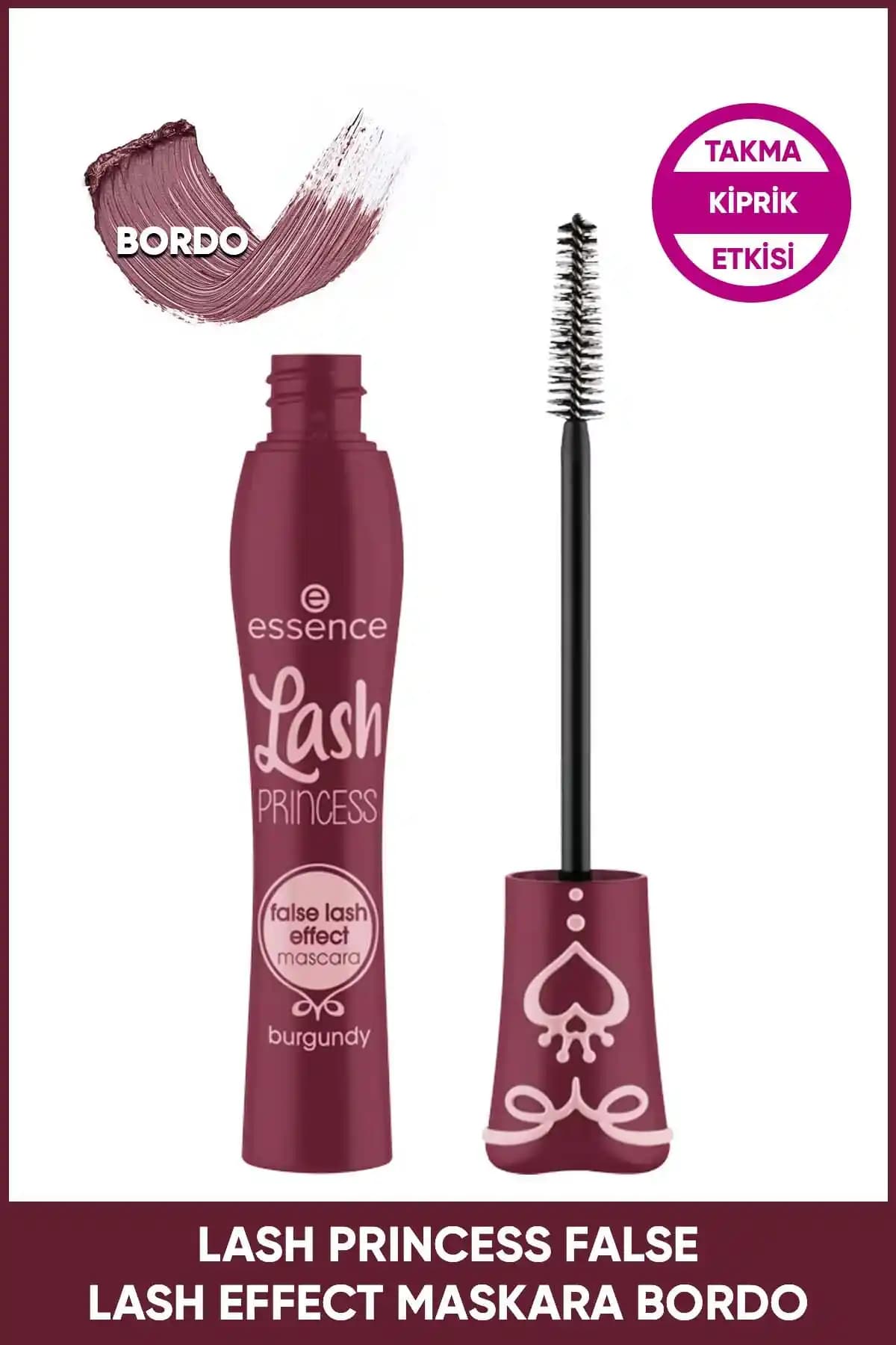 Essence Lash PRINCESS Bordo Maskara: Uzun ve Hacimli Kirpikler İçin Şık Makyaj Ürünü
