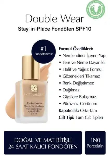 Estée Lauder Double Wear Fondöten Karşılaştırması: 1N0 Porcelain ve 1N2 Ecru Özellikleri