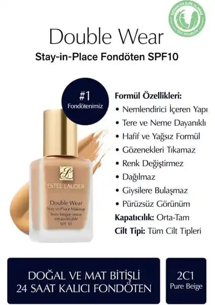 Estée Lauder Double Wear Fondöten Karşılaştırması: 2C1 Pure Beige ve 1W1 Bone Özellikleri