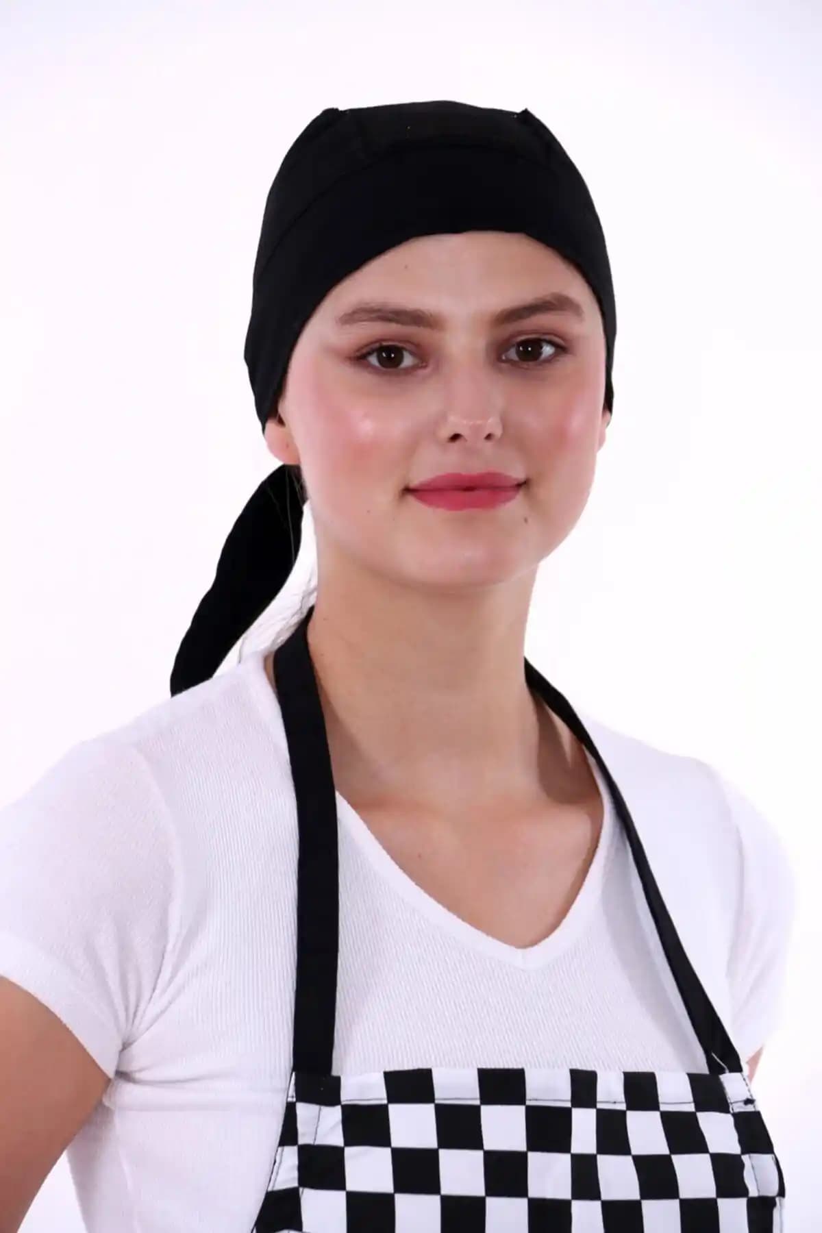 EURO DAY Siyah Fileli Mutfak Bandanası Profesyonel Aşçı ve Mutfak Personeli İçin