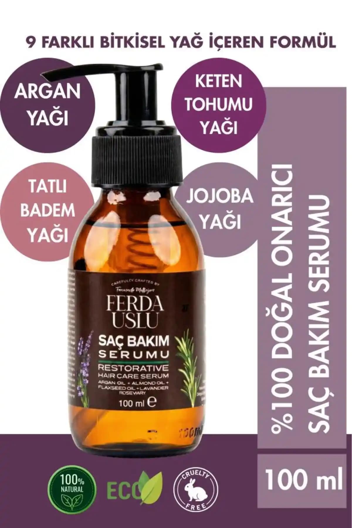 Ferda Uslu Premium Argan Yağlı Saç Serumu: Doğal ve Etkili Saç Bakım Çözümü