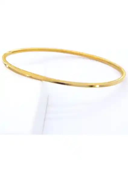 Ferizz 22 Ayar Altın Kaplama Ajda Bilezik Günlük Kullanım ve Şıklık İçin Uygun