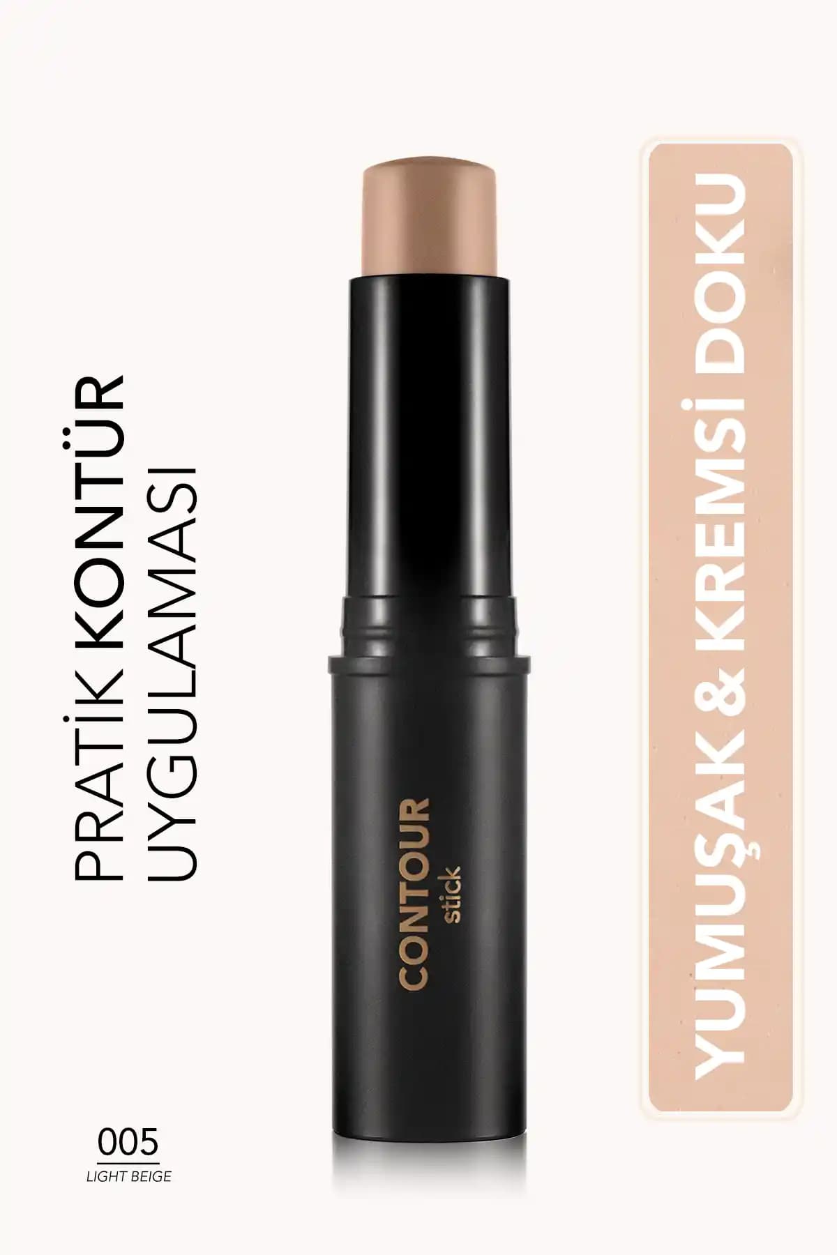 Flormar Yu<muş>ak Dokulu Stik Kontür 005 Light Beige - Doğal ve Pratik Yüz Şekillendirme Ürünü