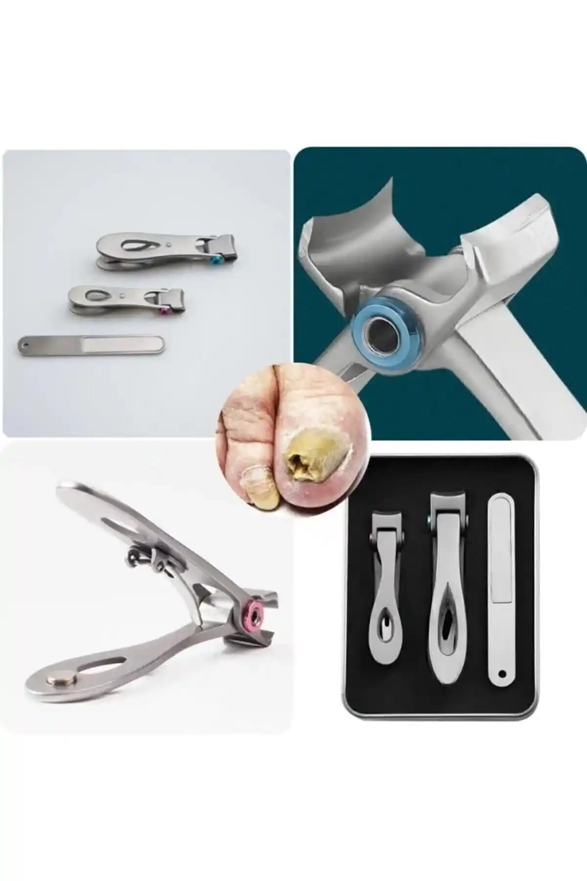 Fontenay Ultra Geniş Ağızlı Paslanmaz Tırnak Makası Seti Kalın ve Sert Tırnaklar İçin Profesyonel Çözüm