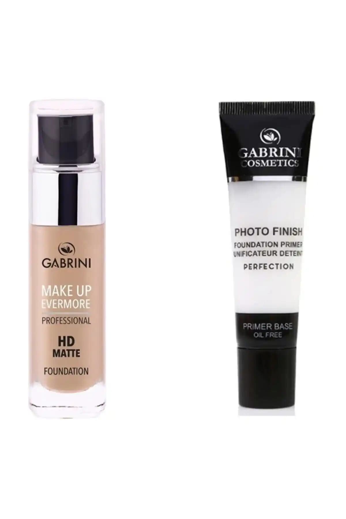 Gabrini Mat Fondöten 02: Profesyonel HD Kalite Mat Fondöten ve Makyaj Bazı