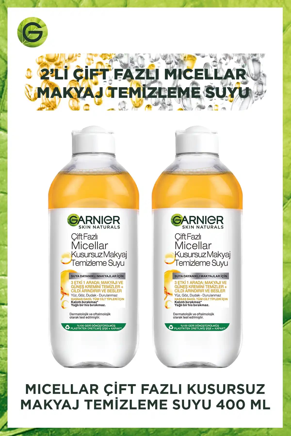 Garnier 2'li Micellar Çift Fazlı Makyaj Temizleme Suyu Ürün Tanıtımı ve Kullanım Avantajları