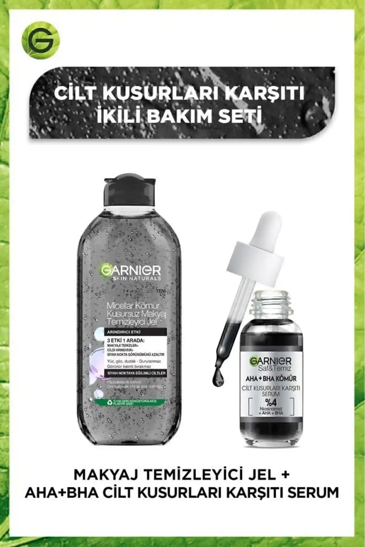 Garnier Aha+Bha Serum ve Micellar Kömür Temizleyici Jel ile Cilt Bakımında Yenilik