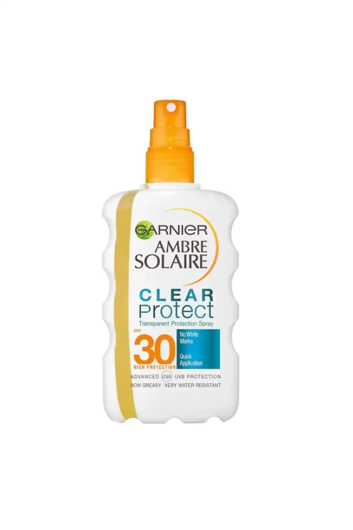 Garnier Ambre Solaire Clear Protect Şeffaf Güneş Spreyi SPF 30 ile Güvenli Güneş Koruması