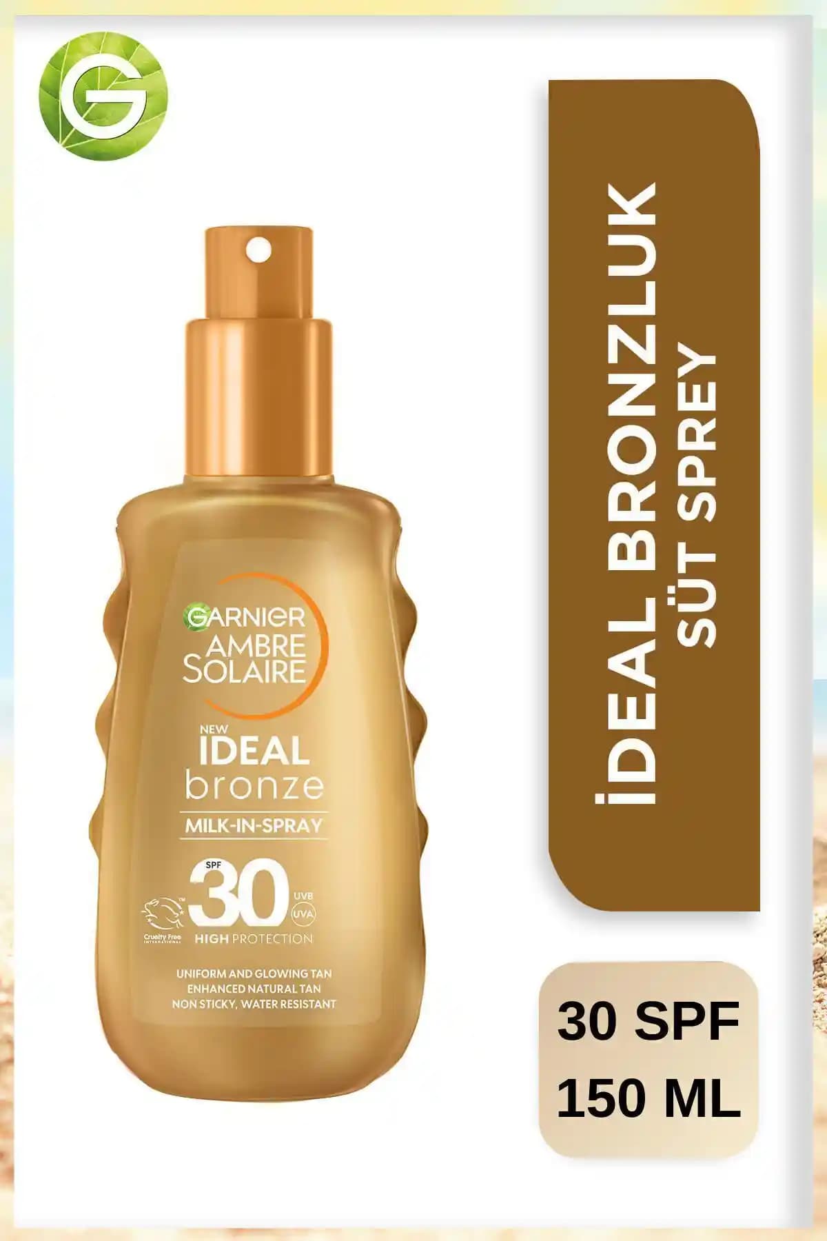 Garnier Ambre Solaire SPF30 Güneş Koruyucu Sprey ile Güvenli ve Kolay Bronzluk Sağlama
