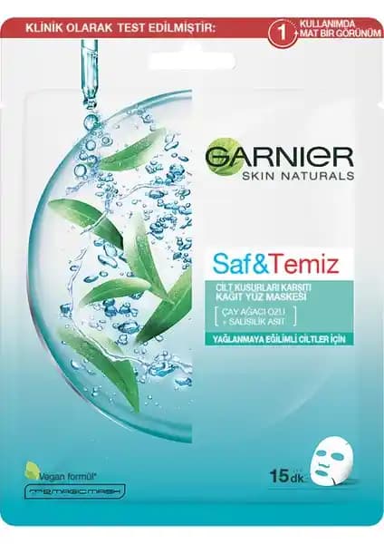 Garnier Saf&Temiz Cilt Kusurları Karşıtı Kağıt Yüz Maskesi Özellikleri ve Kullanım Avantajları