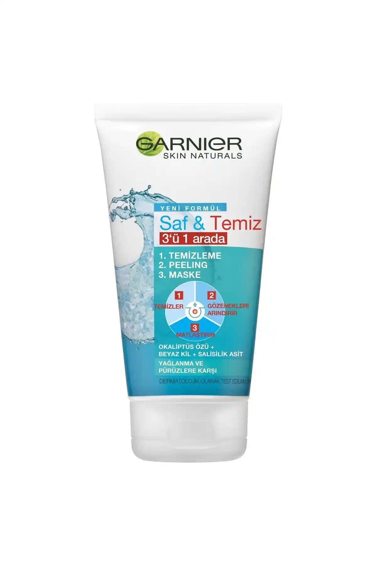 Garnier Saf & Temiz Peeling 3'ü 1 Arada Temizleme Maskesi: Derinlemesine Temizlik ve Cilt Bakımı
