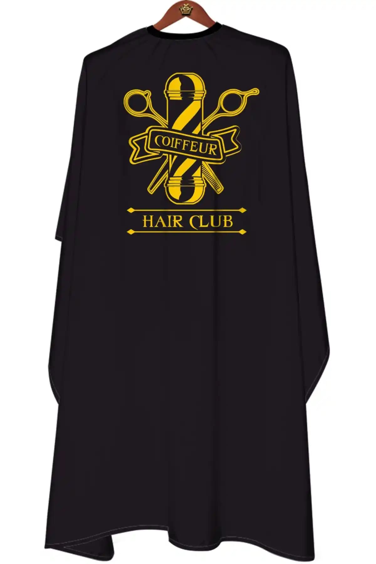 Genel Markalar Siyah Baskılı Berber Önlüğü Profesyonel Kullanım İçin Dayanıklı ve Şık Tasarım