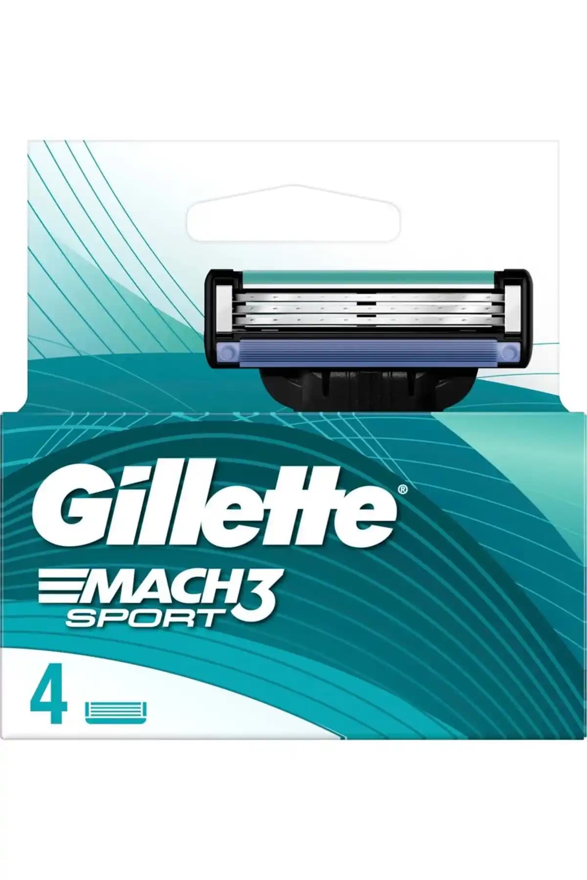 Gillette Mach3 Sport Yedek Tıraş Bıçağı 4'lü Paket ile Konforlu ve Güvenilir Tıraş Deneyimi