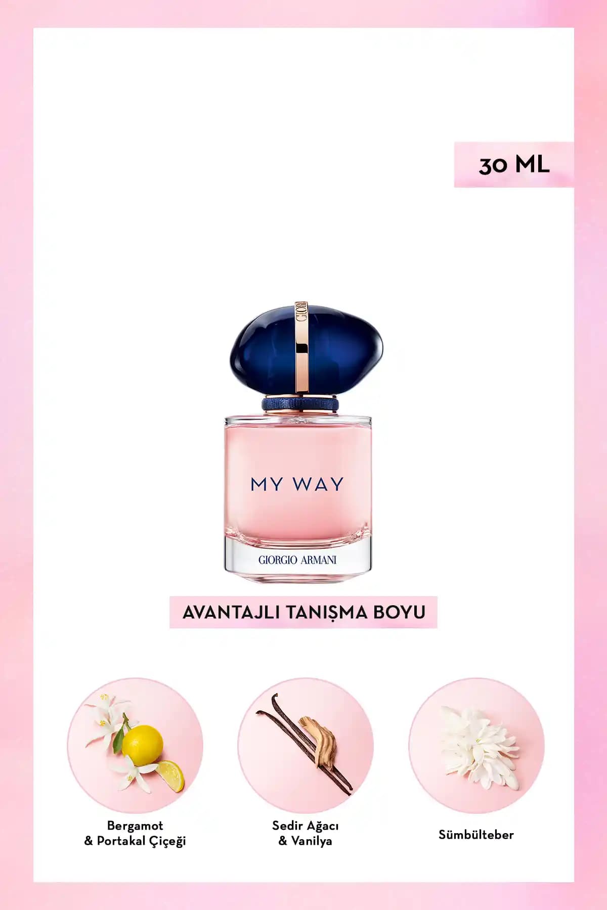 Giorgio Armani My Way EDP 30 ml Kadın Parfümü Zarafet ve Keşfi Temsil Eden Modern Koku