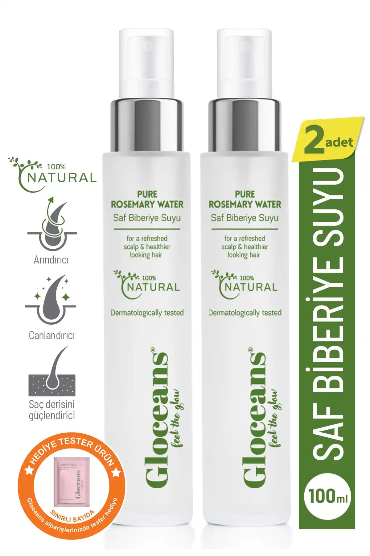 Gloceans Feel the Glow Biberiye Suyu: Saç Dökülmesine Karşı Doğal ve Güvenli Çözüm