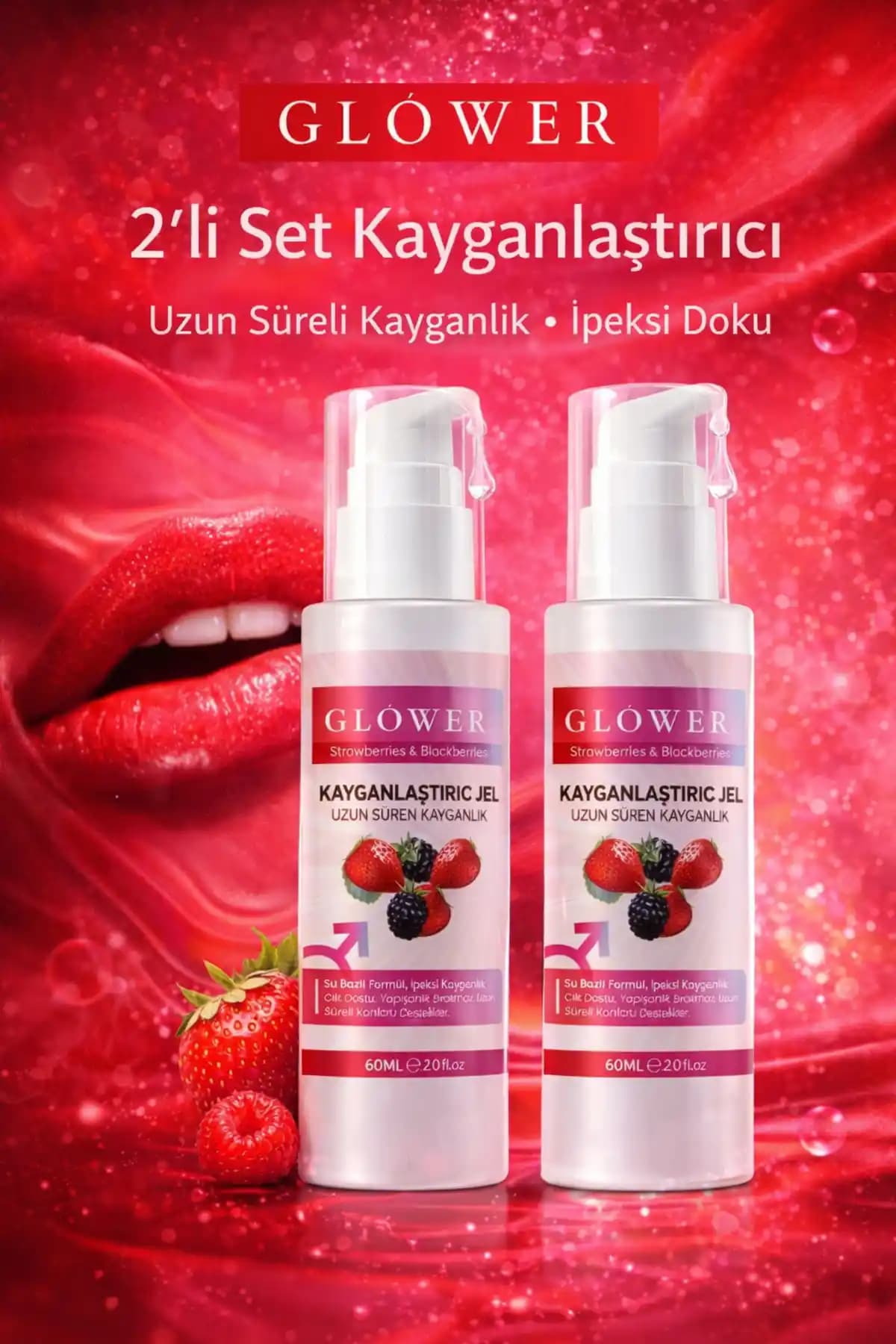 GLOWER SKIN CARE Çilek ve Böğürtlen Aromalı Uyarıcı Jel: Doğal ve Ferahlatıcı Cilt Bakımı