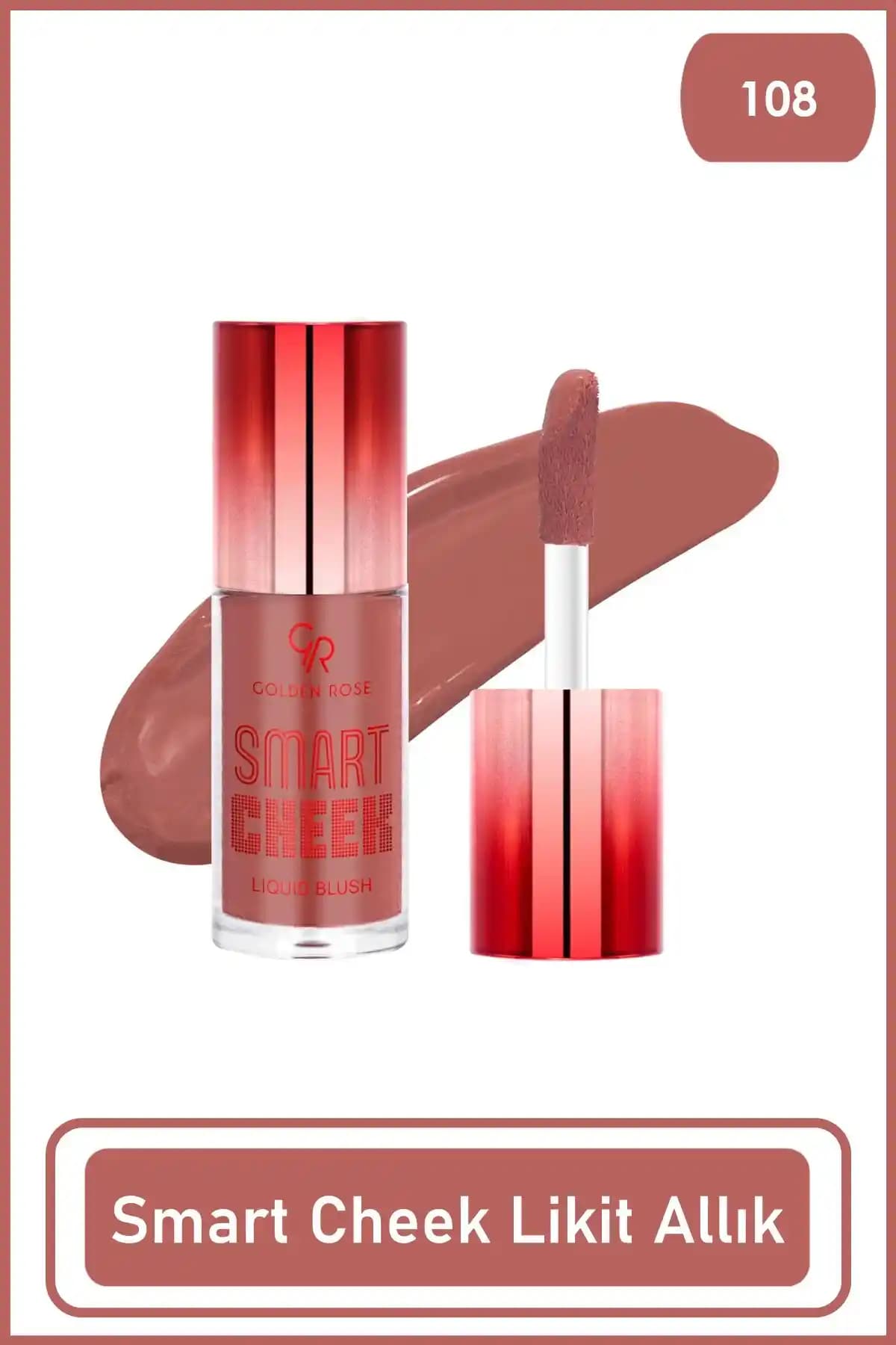Golden Rose Smart Cheek Liquid Blusher 108 Kahverengi ile Doğal ve Parlak Yanaklar