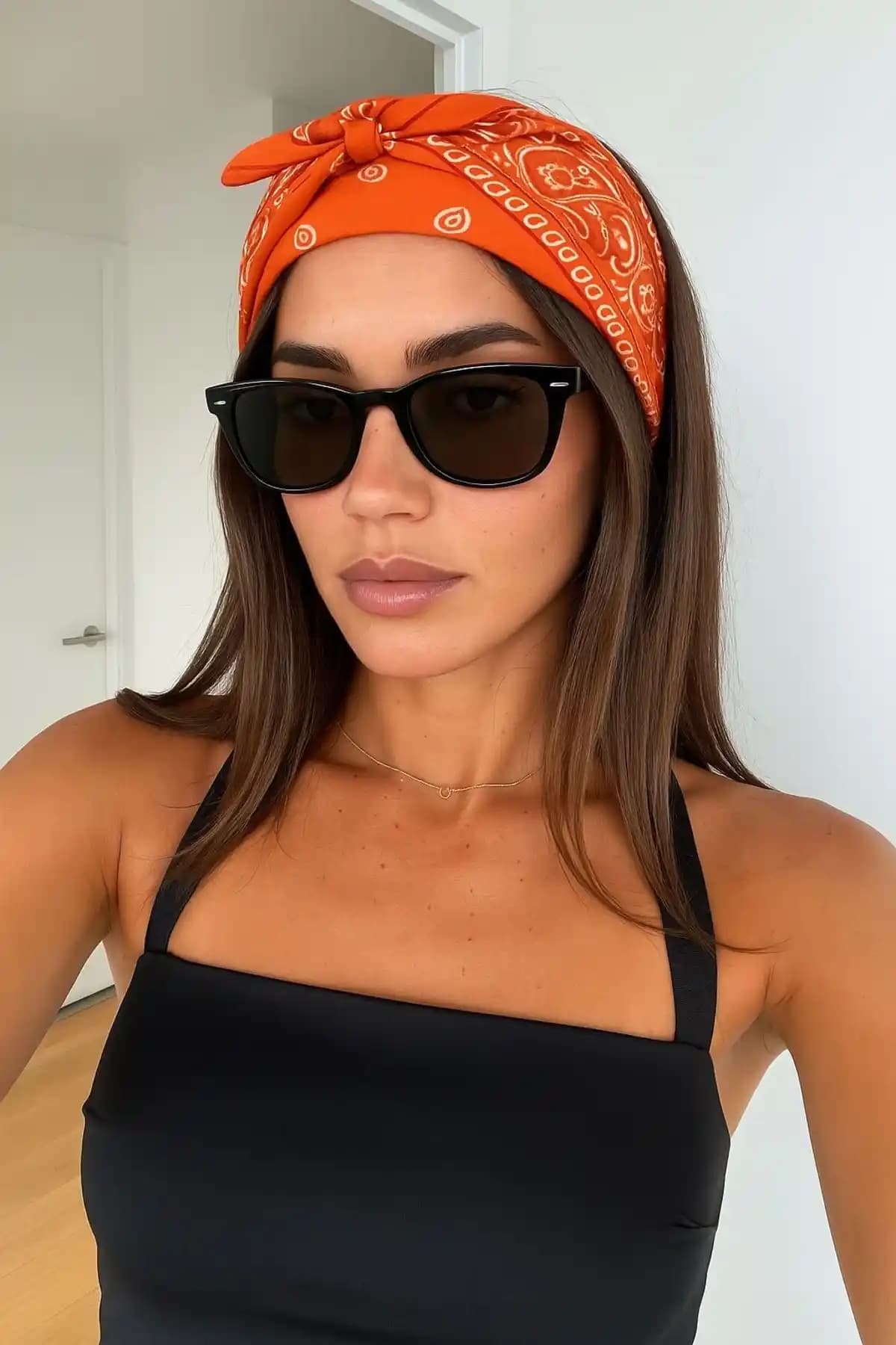 Goldmine Unisex Etnik Desenli Pamuk Bandana Günlük ve Özel Kullanım İçin Şık Aksesuar