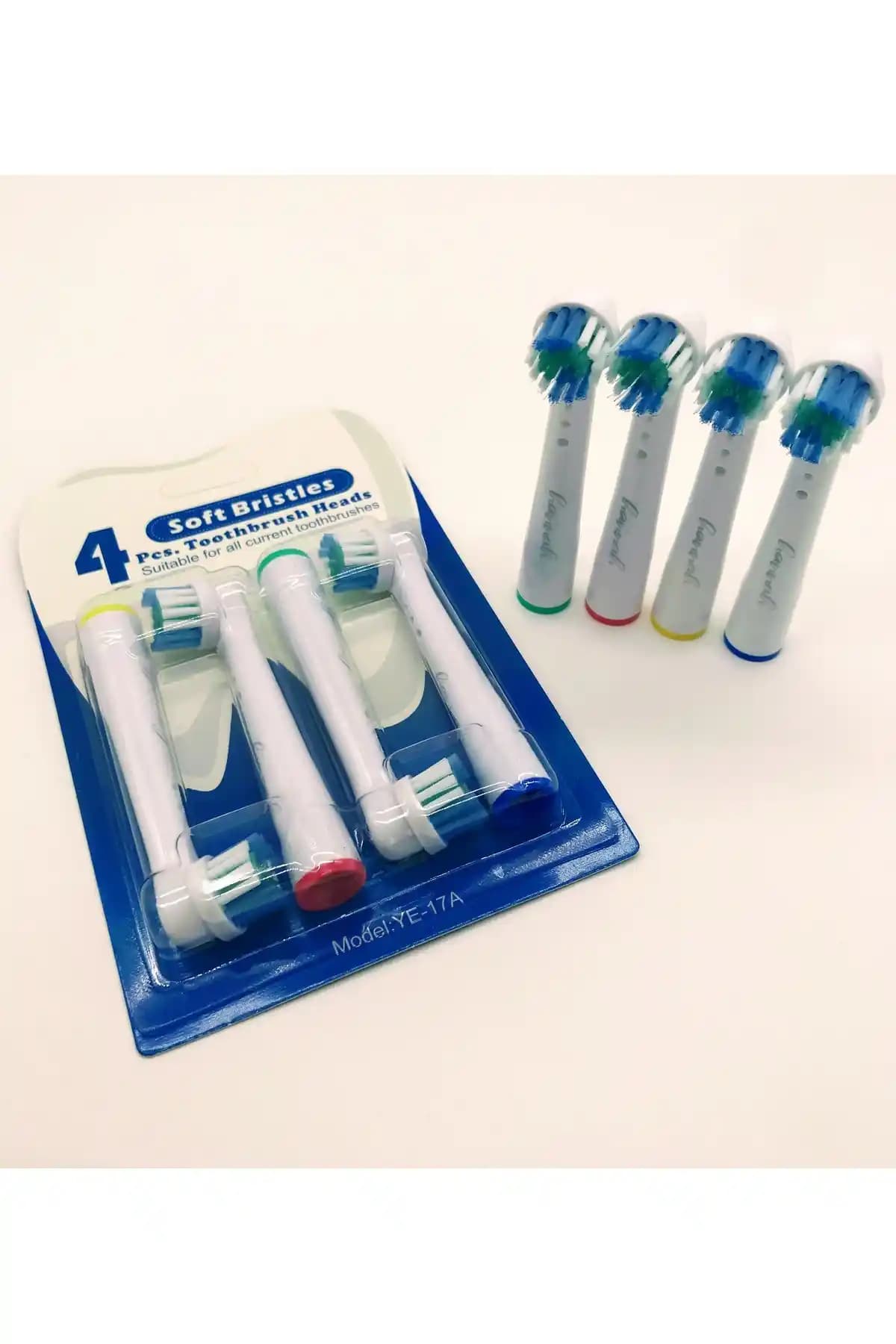 Hannah Şarjlı Diş Fırçası Başlığı 4'lü Paket: Pratik ve Ekonomik Ağız Temizliği Çözümü