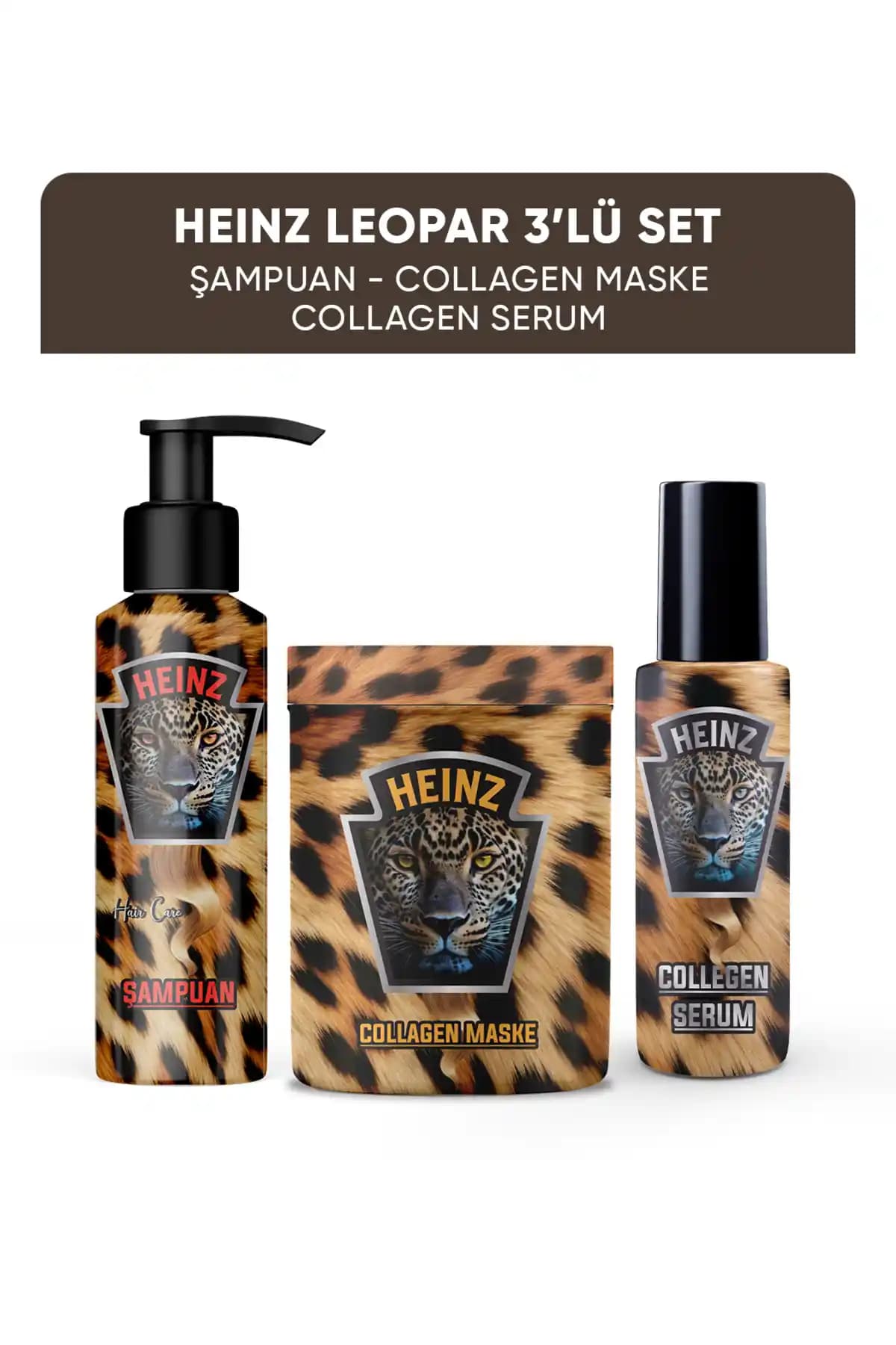 Heinz LEOPAR 3’lü Saç Bakım Seti: Güçlü ve Parlak Saçlar İçin Doğal Çözüm
