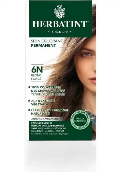 Herbatint Kalıcı Bitkisel Saç Boyası Dark Blonde 6N Koyu Sarı Doğal ve Güçlü Renk Seçeneği