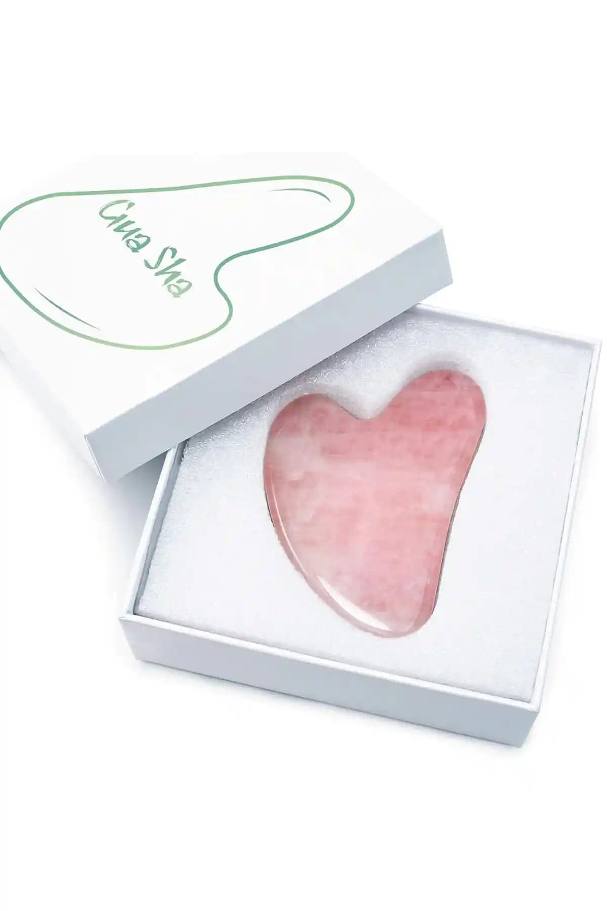 İLTERUS Pembe Kuvars Gua Sha Yüz Masaj Taşı Doğal Güzellik ve Cilt Sağlığı İçin