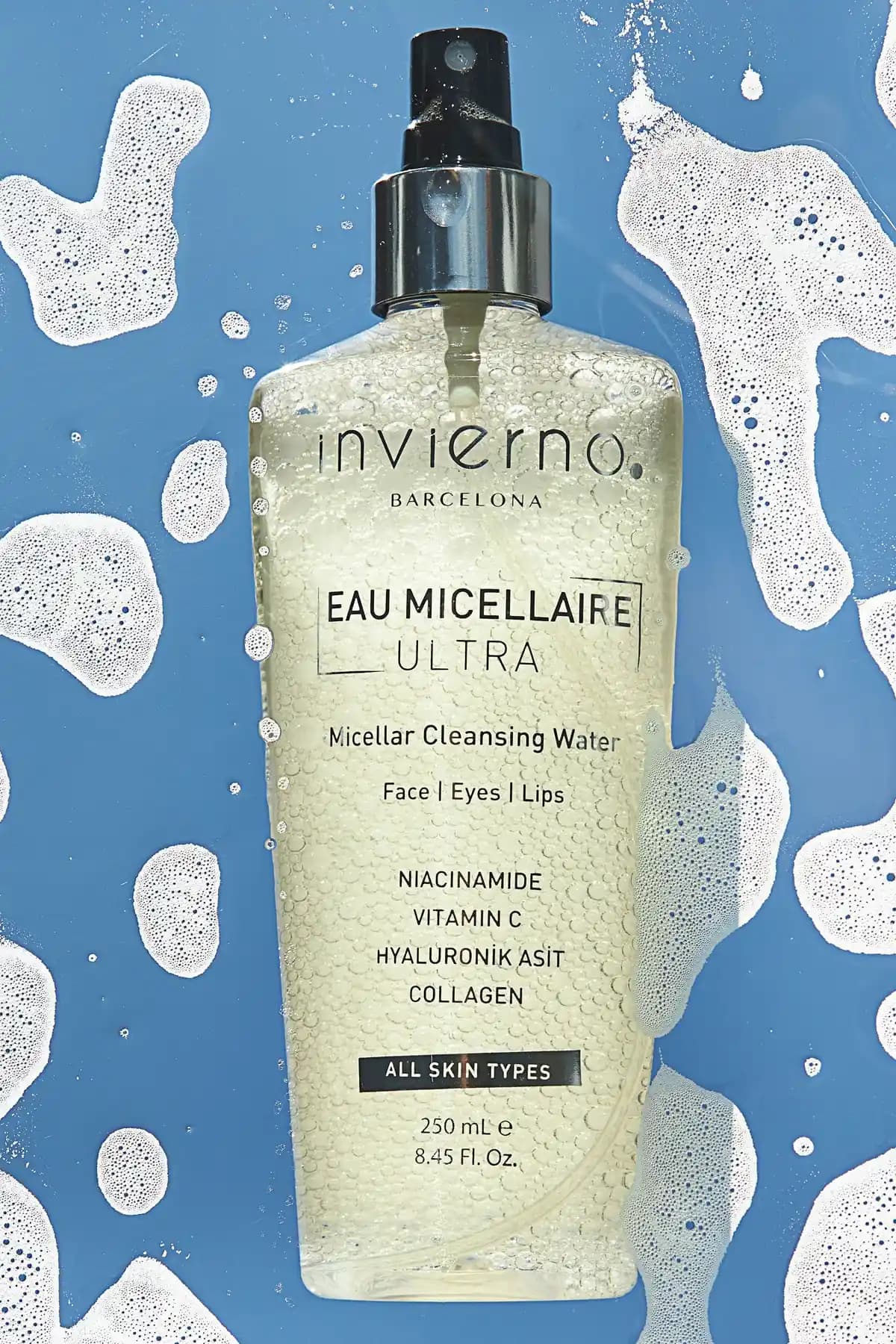 Invierno Barcelona Vitamin C Makyaj Temizleme Suyu 250ml - Yaşlanma ve Ton Eşitleme Özelliği