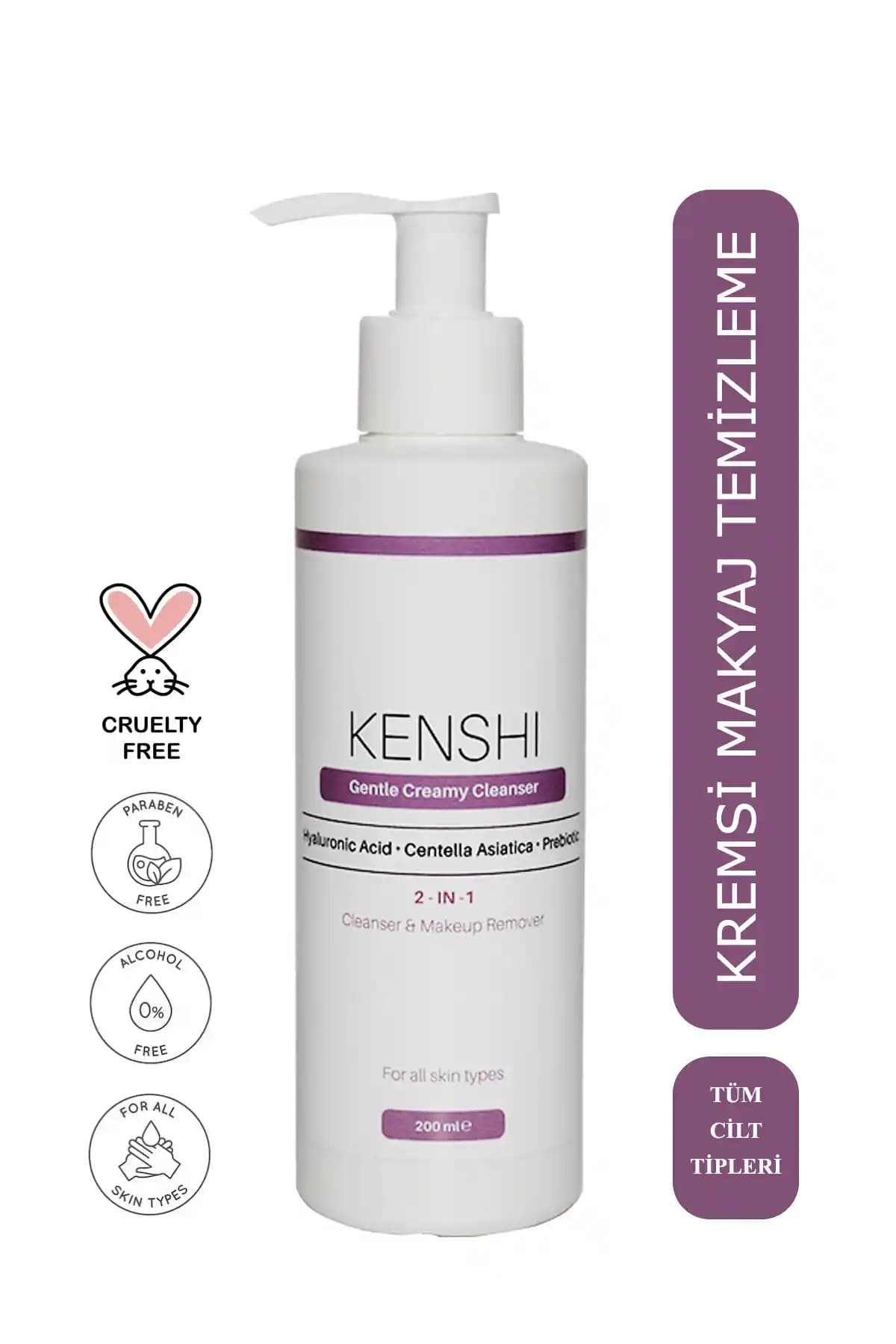 Kenshi Kremsi 2'si 1 Arada Makyaj ve Yüz Temizleme Ürünü Cilt Dostu ve Nemlendirici