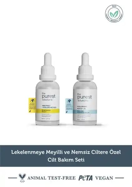 Kuru ve Lekeli Ciltler İçin Güvenilir Cilt Bakım Seti Arbutin ve Hyaluronic Acid ile