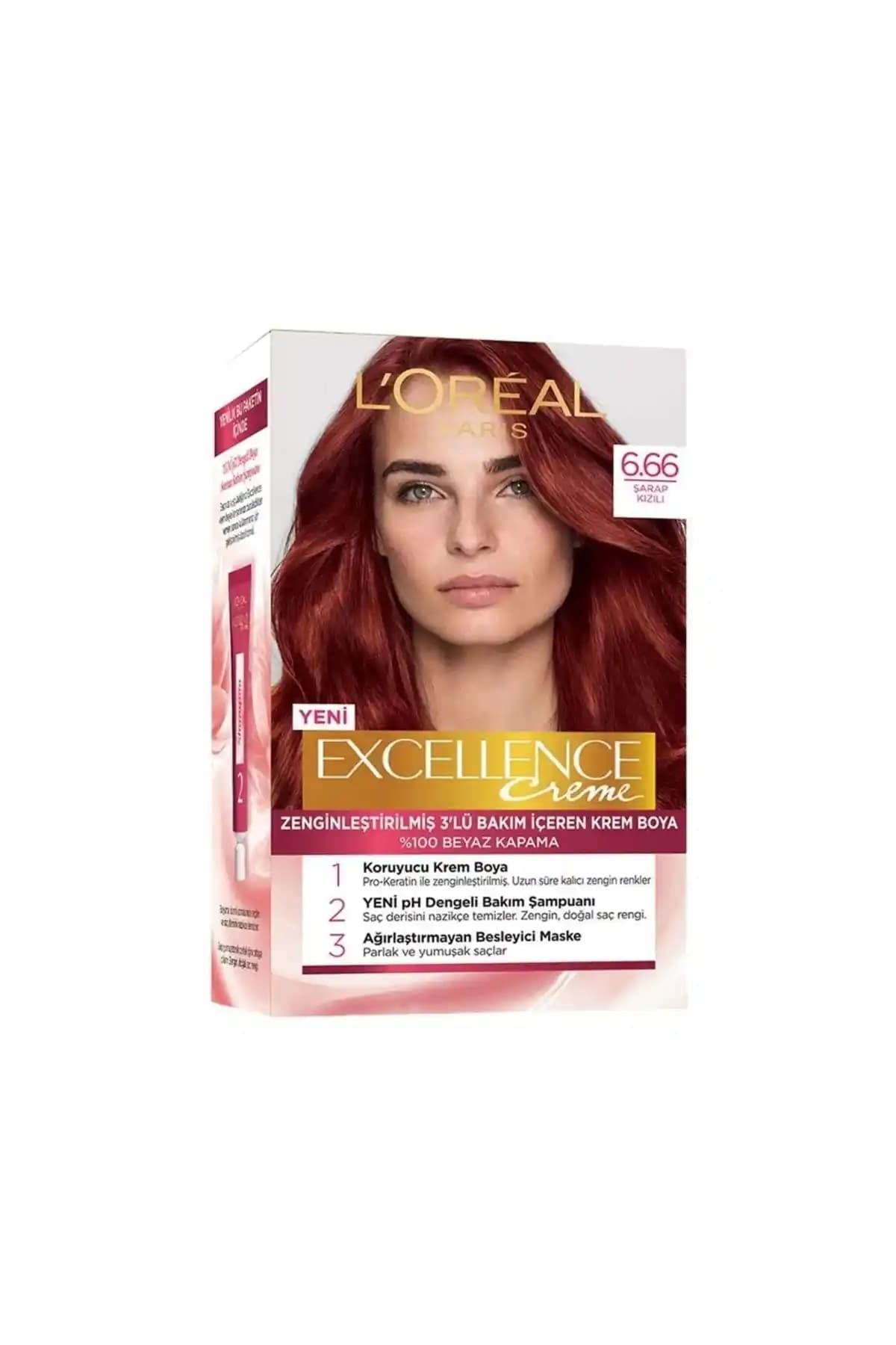 L'Oreal Paris Excellence Creme 6.66 Şarap Kızılı Saç Boyası Özellikleri ve Kullanım Avantajları