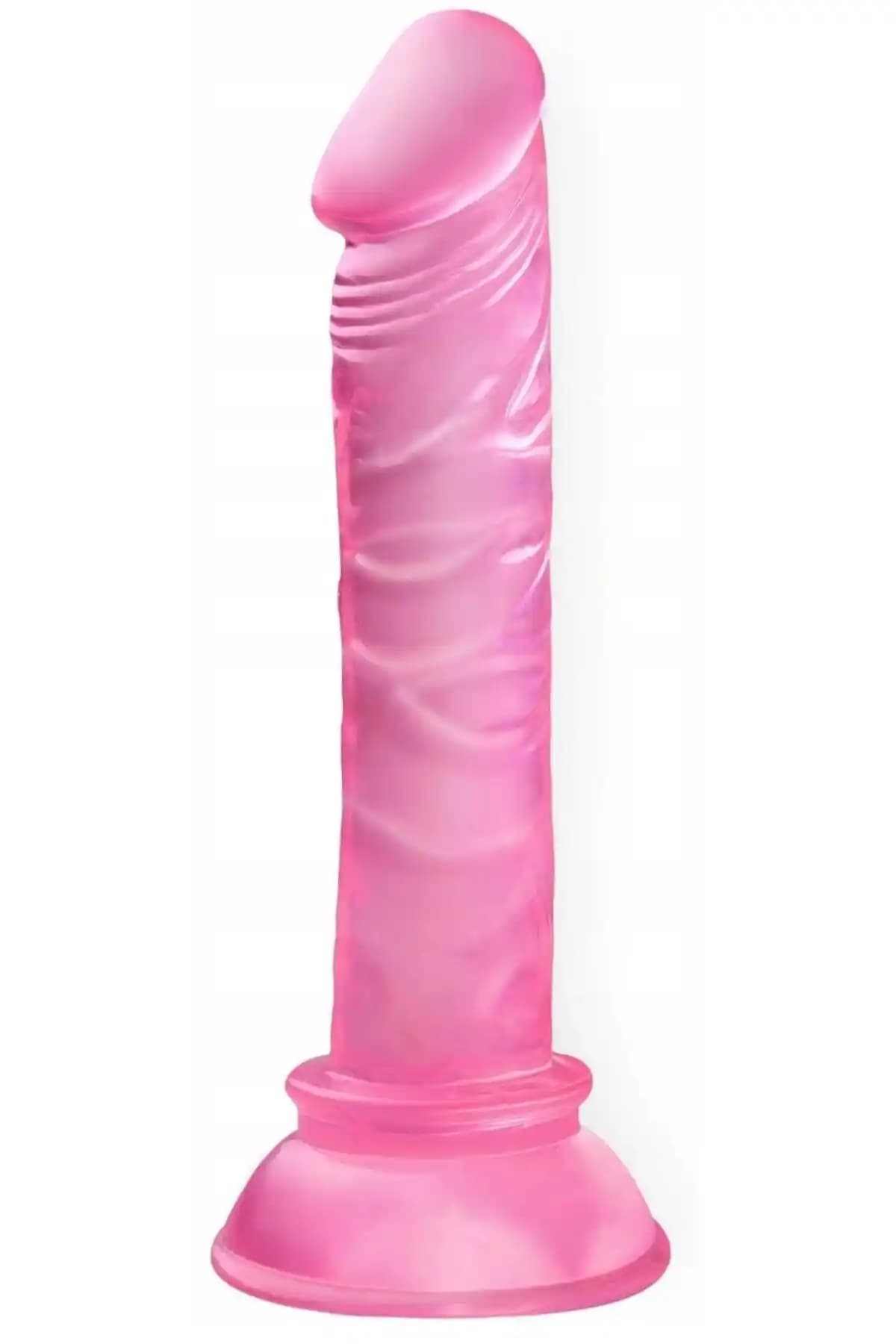 Lolita Shop Ultra Yu<muş>ak Esnek Pembe Jel Dildo 14 Cm Vantuzlu ve Çok Yönlü Kullanım