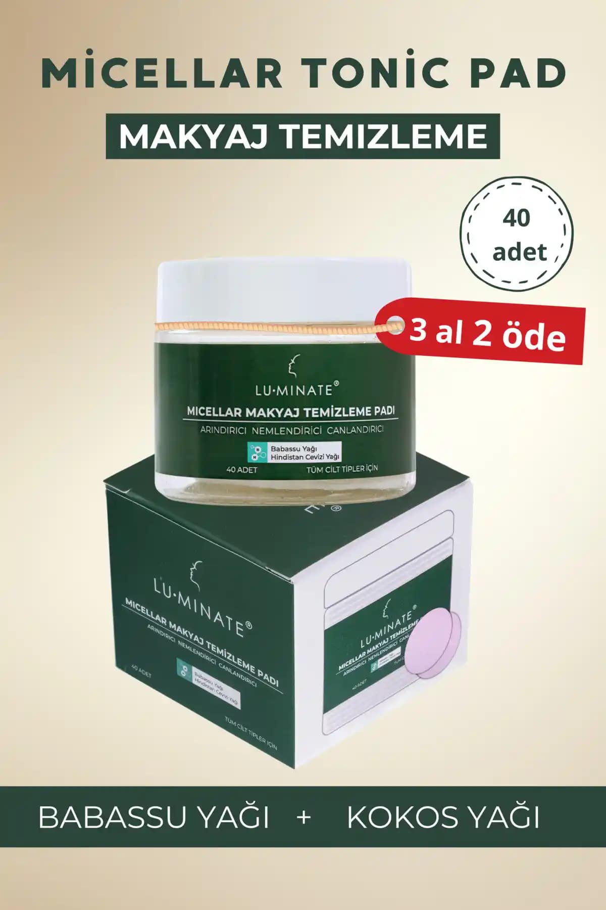 Luminate Micellar Makyaj Temizleme Pedi: Hassas Ciltler İçin Doğal ve Etkili Temizlik Çözümü