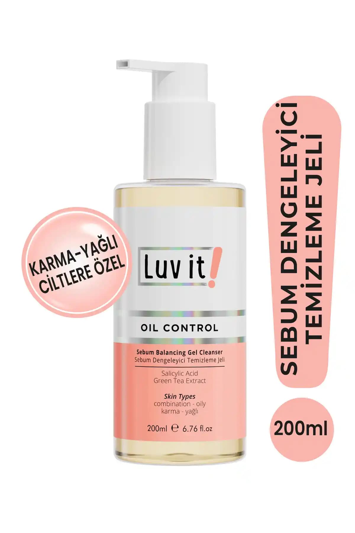 Luv it! Sebum Dengeleyici Yüz Temizleme Jeli: Karma ve Yağlı Ciltler İçin Güvenilir Temizlik Çözümü