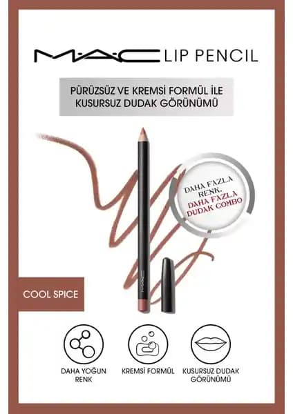 Mac Kremsi Kalıcı Dudak Kalemi COOL SPICE ile doğal ve kalıcı dudak görünümü sağlar