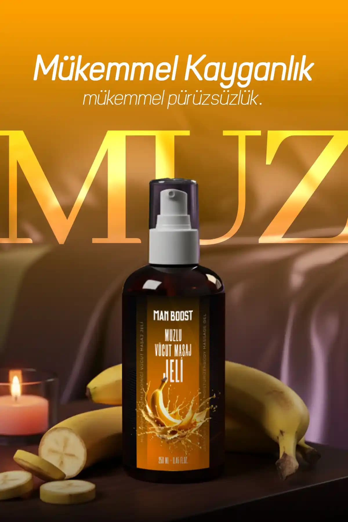 ManBoost Muz Aromalı Su Bazlı Masaj Jeli: Rahatlatıcı ve Canlandırıcı Deneyim
