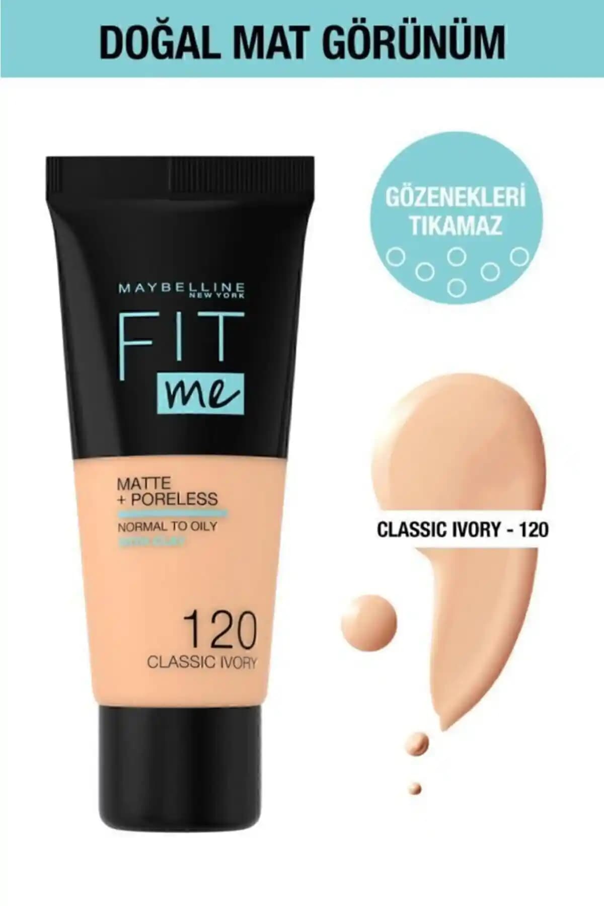 Maybelline New York Fit Me Matte Poreless Fondöten: Mat ve Pürüzsüz Cilt İçin Uygun Seçenek